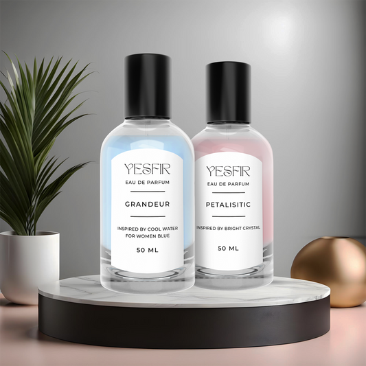 Radiant Elegance: Cool Water for Women Blue & Bright Crystal Fragrance Bundle